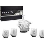 Halo Infinite Master Chief Helmet 6-Piece Whiskey Decanter Set with Glasses