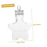 Beatifufu 10pcs Christmas Bottle Hanging Fillable Pendant Balls Cups DIY Vials Christmas Tree Hanging Bottle Decorative Bottles Gin Bottle Ornament Reusable Drink Jar Silver The Pet