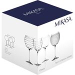 Mikasa 5159316 Cheers Set of 4 Crystal Balloon Gin Glasses, Silver