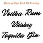 Bottle Labels for Bartesian Cocktail Machine, 3D UV Stickers for Bartesian Bottle Set of 2, Handwritten Font Stickers Made from UV Printing, Black for Side