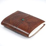 Leather Journal in Brown 8×6 Refillable Lined Paper Tree of Life Handmade writing Notebook Diary leather Bound Daily Notepad for women and men Writing pad Gift for Artist Sketch by KPL