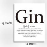 Gin Lover Wall Art, Gin Canvas Poster with Frame, Funny Holiday Gift Wall Art Print, Kitchen Wall Decor, Home Wall Art, Ready to Hang (12″X15″) (DL222)