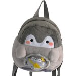 Jim Gin Girls Plush Toddler Backpack Penguin Backpack Bags Cute Soft Cartoon Stuffed Animal Backpack Little For Kids 3-6 Years