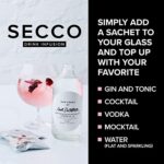 Secco Raspberry Rose Hibiscus Infusion – Botanical Sachets for Gin & Tonic, Cocktail, Mocktail & Vodka Mixers – Alcohol Infusion for All Home Bartending Enthusiasts – Bar Gift – Pack of 8 Sachets