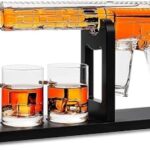 Gifts for Men Dad, Whiskey Decanter Set – Gun AR Limited Edition, Silencer Stopper – 800 ml & 12oz Bullet Glasses – Father Winter Birthday Gift – Drinking Party, Liquor, Vodka Tik Tok Gun Decanter
