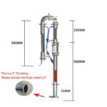 New Tubular distillation tower with sight glass copper mesh 1.5” 2” domestic brewing equipment moonshine distiller (2”)
