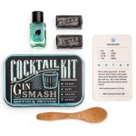 CocktailKits2Go – Gin Smash Cocktail Set for Craft Cocktail Lovers – Mixology Bartender and Travel Kit Includes Cocktail Muddler & Recipe – Drink Mixers for Cocktails – Gift Box for All Occasions