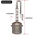 YUEWO 13.2Gal/50Litres Pure Copper Lid Still Alcohol Distiller Wine Making Kit Home Brewing Kit for DIY Whisky Wine Brandy Gin Vodka
