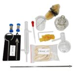 Home Distiller Distilling to Making Your Own Essential Oil, Moonshine, Alcohol Distiller Chemistry Lab Glassware Kit,Glass Distilling,Distillation Apparatus 10pcs Set, 100 ML