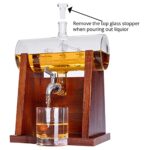 Jillmo Decanter, 1250ml Whiskey Decanter Set with 2 Whiskey Glasses, Great Bourbon Whiskey Gifts for Men