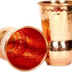 THE STREETS CRAFTS EXPORTS set of 4 Hammered Tumbler Moscow Mule Mugs Cups glass for cocktail beverages soft drinks Handcrafted
