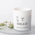 Red Leaf Home | Let The Evening Be Gin, Glass Filled Jar Candle | Fresh Aroma, Citrus | Fun Gift, Cocktail Collection | Medium, 11oz