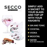 Secco’s Cherry Blossom Drink Infusion – Botanical Packets for Gin & Tonics, Cocktails, Mocktails, Sodas and Sparkling Water – Curated, All Natural Infusions for All Home Bartending Enthusiasts – Bar & Hostess Gift – Pack of 8 Packets