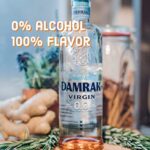DAMRAK VIRGIN 0.0 – Non Alcoholic Distilled Spirit – Highest Rated Citrus-Forward Gin Mocktails – Mix Delicious Non Alcoholic Cocktails