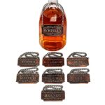 Decanter Tags Copper Set of 8 for Alcohol – The Wine Savant – Bottle – Whiskey, Scotch, Bourbon, Gin, Rum, Vodka, Tequila and Brandy, Fits All Bottles, Great Home Gift,Gifts for Dad…