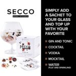 Secco’s Spiced Fig Drink Infusion – Botanical Packets for Gin & Tonics, Cocktails, Mocktails, Sodas and Sparkling Water – Curated Infusions for Home Bartending Enthusiasts – Bar & Hostess Gift – Box of 8 Packets