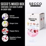 Secco Drink Infusion Mixed Box – Pack of 8 Botanical Sachets for Cocktail, Mocktail & Vodka Mixers – Mixologist Standards Alcohol Infusions for All Home Bartending Enthusiasts