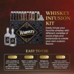 Whiskey Gifts for Men – Whiskey Infusion Kit with Wood Chips, Botanicals, & Whiskey Stones – DIY Kit for Whiskey Lovers – Unique Gift Idea for Him, Dad, Men, or Her (Contains No Alcohol)