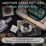 DIY Gift Kits Real Gin Making Kit | 6 Botanicals & Spices, Stainless Steel Flask, Funnel & More | Handcrafted Artisanal Gin | Mixology Set For Bartender & Adults | Gift for Men & Women