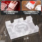 Dual Deck Revolving Card Holder – 360 Degree Revolving Holder Playing Card Holders for Adults Clear Tray Card Holders for Playing Cards Holder Plastic Card Holder Poker Tables Acrylic Card Holder