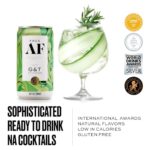 Free AF Cucumber Gin and Tonic | Non-alcoholic Sparkling G&T Cocktail | Gluten Free, Low Calorie, Low in Sugar | 12 Pack | 8.4 fl oz Cans