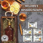 Liquor Quik Infusion Kit | DIY Cocktail Mixes | Make Your Own Unique Infused Alcohol with 5 Infuser Making Flavors | Bourbon Whiskey | Rum | Tequila | Vodka | Gin | Bartender Gifts for Men and Women